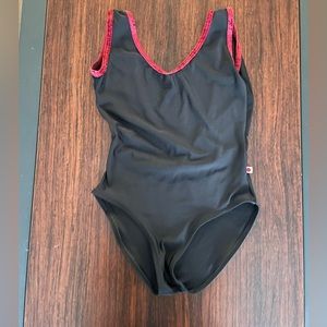 black w red velvet trim and black mesh